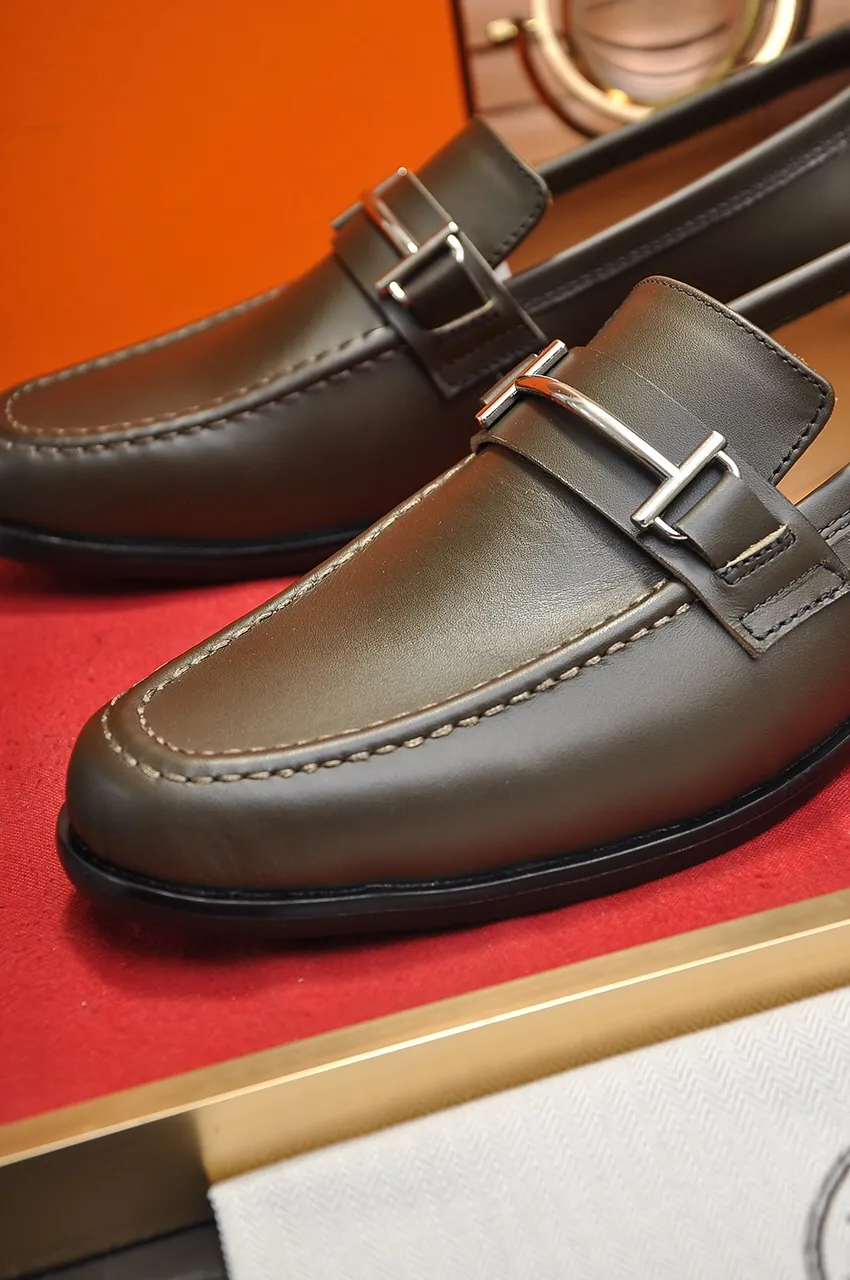 Men's shoes💰460💶[HERMES] (sheepskin lining)🍀Italian top luxury🍀He does not pursue novel styles and gorgeous colors, but attracts the favor of successful men with his flawless, elegant and classic style. Formal leather shoes This very comfortable, simple and stable style allows you to easily match any style! The pattern is absolutely 1:1 refined from the original case, and we strive for excellence in materials, imported cowhide + sheepskin lining💪💪💪extraordinary texture👍! .Black Brown Size: 38-45 (45 customized)